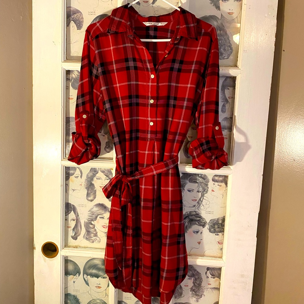 Max Studio plaid dress